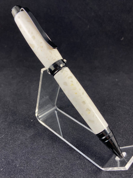 The Black Chrome Churchill in White Kryptonite "Glow-in-the-Dark"