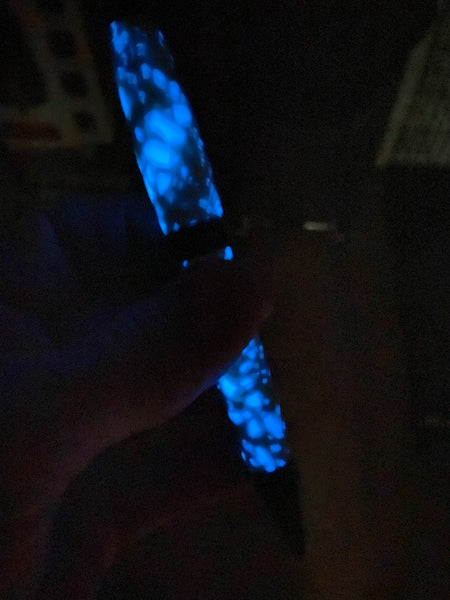 The Black Chrome Churchill in White Kryptonite "Glow-in-the-Dark"