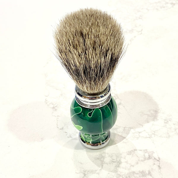 Kelly Green Badger Hair Shaving Brush
