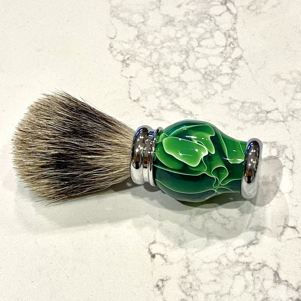 Kelly Green Badger Hair Shaving Brush