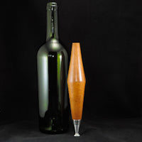 Mahogany Wood "Tall Crystal Spike" Bottle Stopper