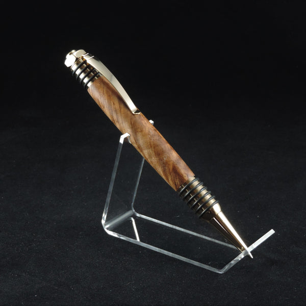 The Spartan "Convertible" Pen - Pencil in Maple Burl and 24 KT Gold