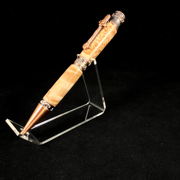 The Cowboy /Cowgirl Copper Pen in Maple Burl.