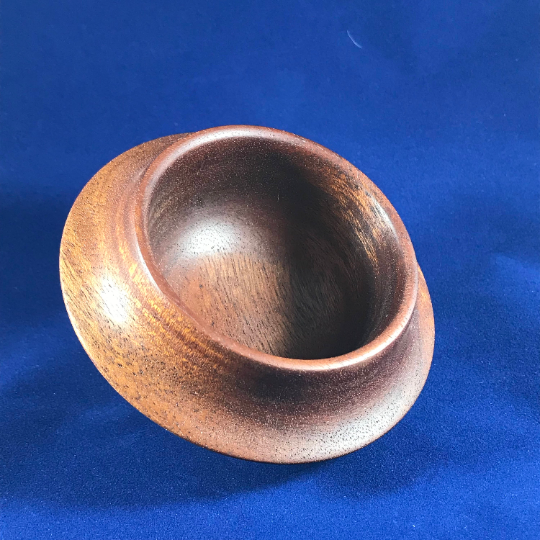 African Mahogany Wood Kitchen Salt Bowl, Salt Pinch Bowl, Salt Pig Container