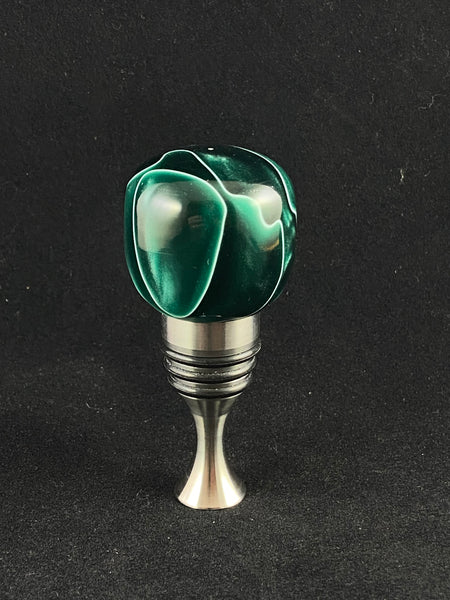 Emerald Isle Green and Pearl Stainless Steel Bottle Stopper