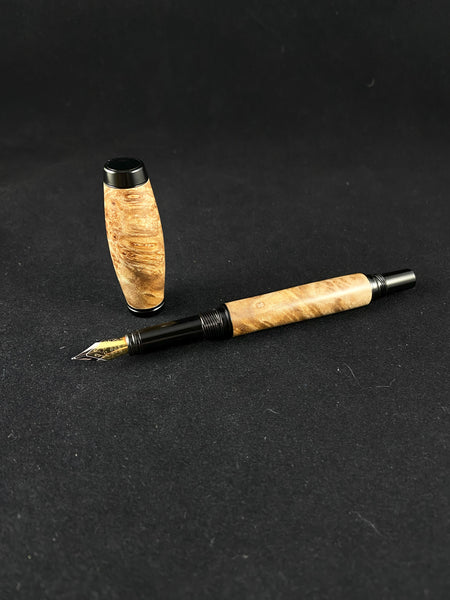 The Archer Fountain Pen in Caramel Maple Burl