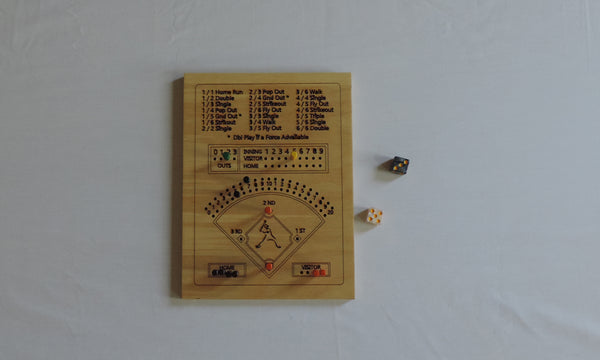 Wooden Dice Baseball Game - It’s Going Yard!