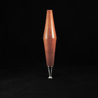 Mahogany Wood "Tall Crystal Spike" Bottle Stopper