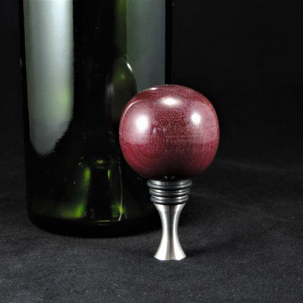 Purple Heart Wood Bottle Stopper