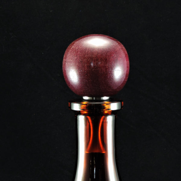 Purple Heart Wood Bottle Stopper