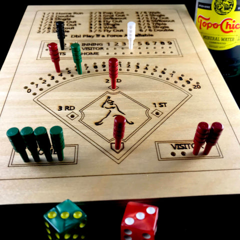 Wooden Dice Baseball Game - It’s Going Yard!