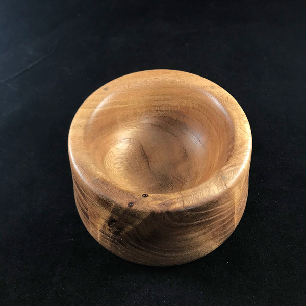 Mortar and Pestle in Elm and Crotch Walnut with Stainless Steel