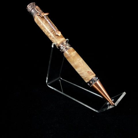 The Cowboy /Cowgirl Copper Pen in Maple Burl.