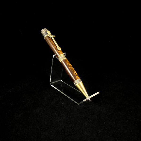 The Cowboy/Cowgirl Brass Pen in Acrylic Golden Dragon Skin.