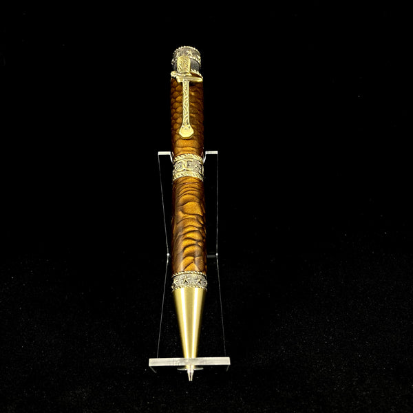 The Cowboy/Cowgirl Brass Pen in Acrylic Golden Dragon Skin.