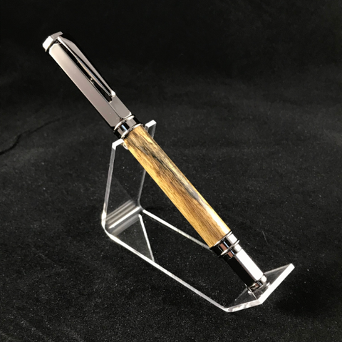 The Vertex Rollerball Pen in Black and White Ebony Wood