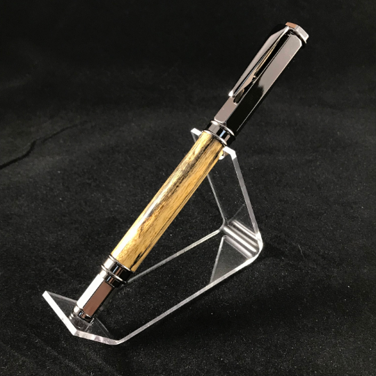 The Vertex Rollerball Pen in Black and White Ebony Wood